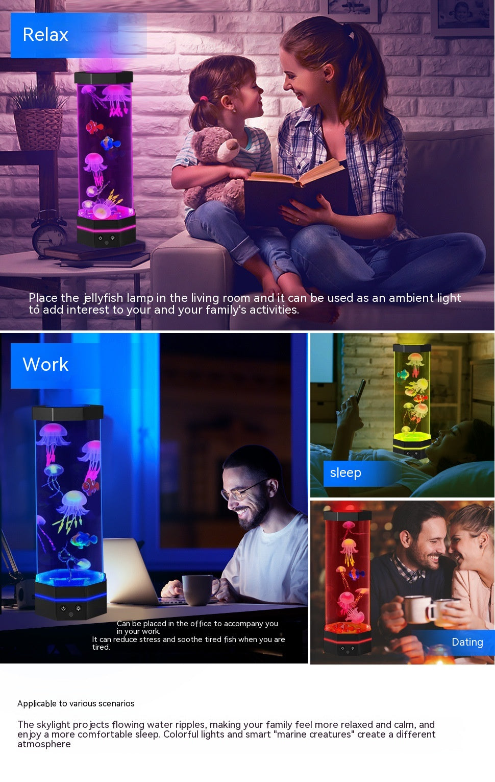 Jellyfish Lava Lamp 17 Colors Changing